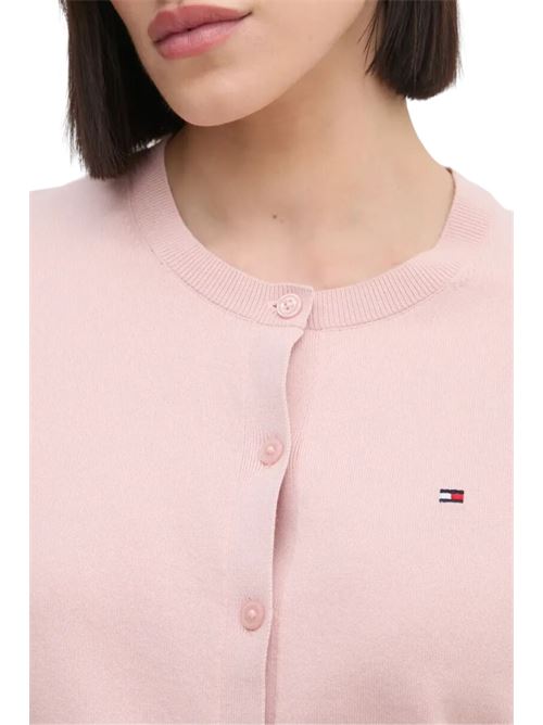 Cardigan in jersey rosa antico Tommy Hilfiger | WW0WW42370TQN